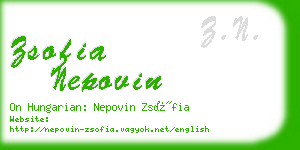 zsofia nepovin business card